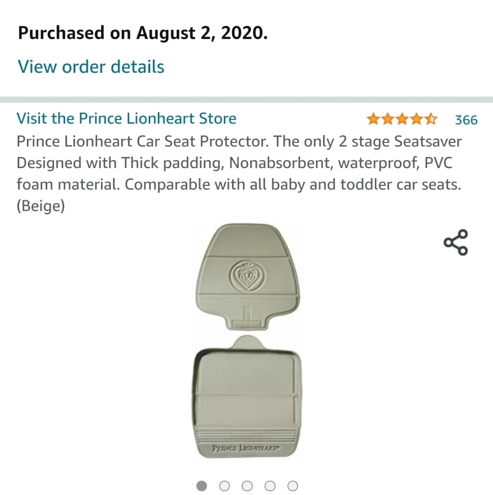 Prince Lionheart car seat protector
